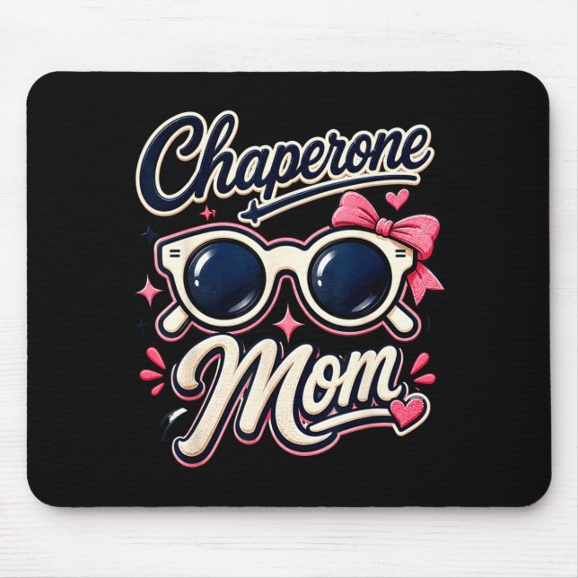 Aufsichtsmutter Retro-Sonnenbrille Schule sogar Mousepad (Vorne)