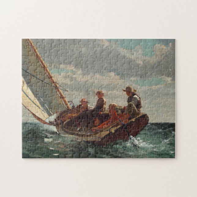 Aufspülung (ein fairer Wind) | Winslow Homer Puzzle (Horizontal)