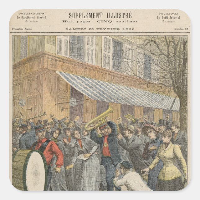 Aufstand gegen eine Heilsarmee Quadratischer Aufkleber (Vorderseite)