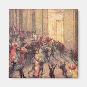 Aufstand im Galleria, 1909 (Öl auf Leinwand) Magnet