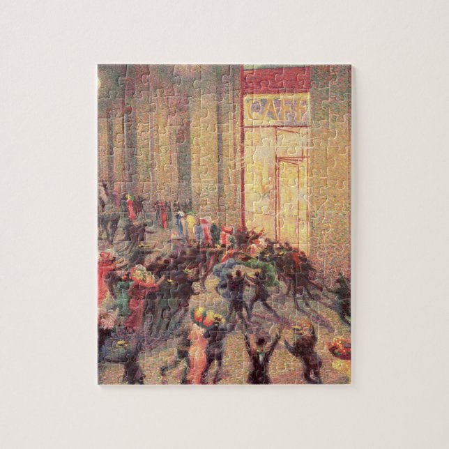 Aufstand im Galleria, 1909 (Öl auf Leinwand) Puzzle (Vertikal)