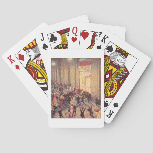 Aufstand im Galleria, 1909 (Öl auf Leinwand) Spielkarten (Rückseite)