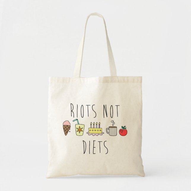 Aufstand-nicht Diät-Budget-Tasche Tragetasche (Vorne)