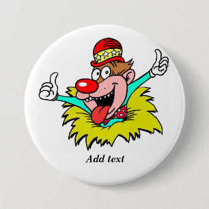 Aufstehen, Clown-TEMPLATE, Button