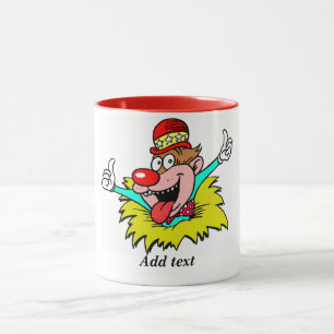 Aufstehen, Clown-TEMPLATE, Tasse