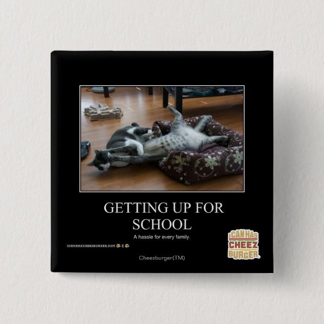 Aufstehen für Schule Button (Vorderseite)