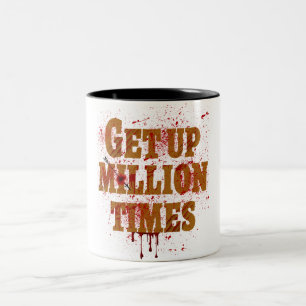 Aufstehen Millionen Mal Die besten inspirierende Zweifarbige Tasse