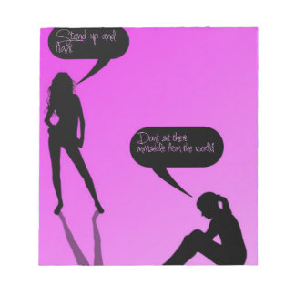 Aufstehen und Kampf sammeln Notizblock