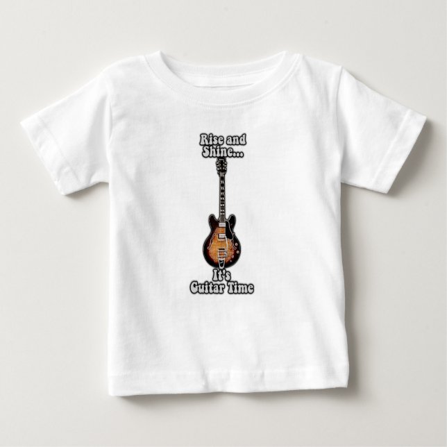 Aufstehen und leuchten. Es ist Gitarrenzeit. Vinta Baby T-shirt (Vorderseite)