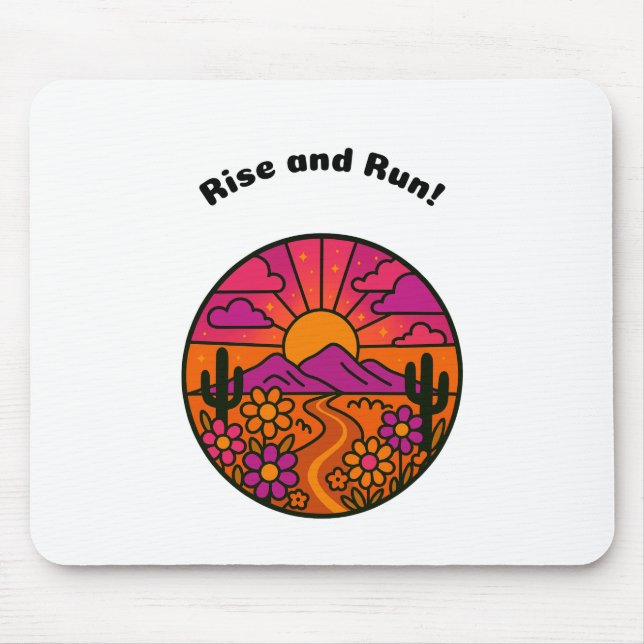 Aufstehen und Loslaufen! Mousepad (Vorne)