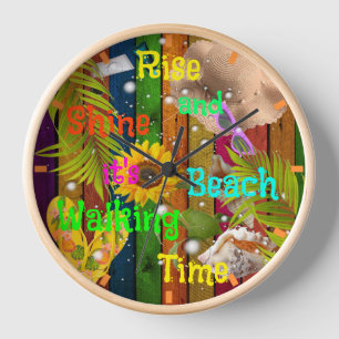 Aufstehen und Strahlen Tropischer Strand Sommer So Uhr