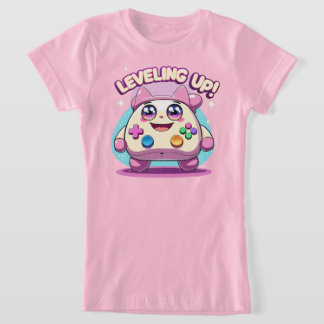 Aufsteigen! Niedlich Gaming Controller Kawaii T-Sh T-Shirt