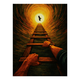 Aufsteigende Leiter zur Freiheit des Lichtadlers S Poster
