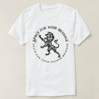 Aufsteigende Löwensilhouette mit individuellem Tex T-Shirt