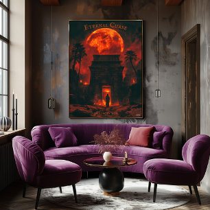 Aufsteigende Mumie Halloween - Antikes Grab & Blut Poster