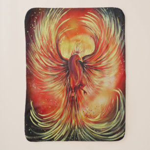 Aufsteigende Phönix-Feuer-Vogel-Gemütliche-Flamme- Sherpadecke