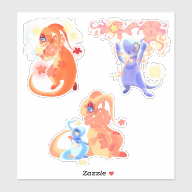 Aufsteigende Sternkleber Aufkleber (Blatt)