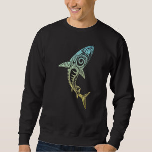 Aufsteigender Hai Hawaiianischer Stammespolynesier Sweatshirt