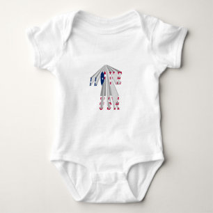 Aufsteigender Patriotismus: Ich Liebe USA Perspect Baby Strampler