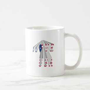 Aufsteigender Patriotismus: Ich Liebe USA Perspect Kaffeetasse
