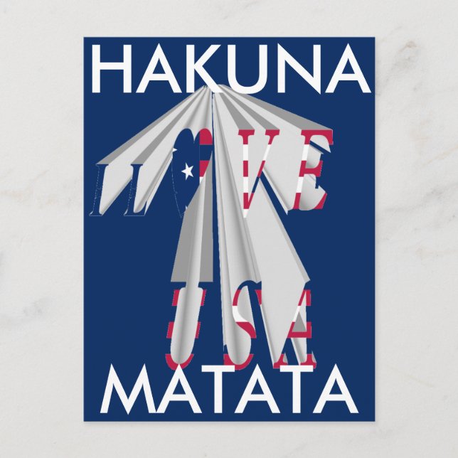 Aufsteigender Patriotismus: Ich Liebe USA Perspect Postkarte (Vorderseite)