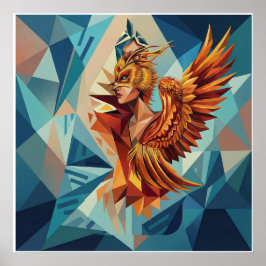 Aufsteigender Phönix – Modernes Kunstposter Poster