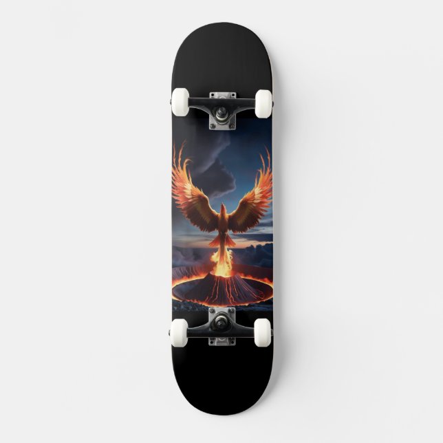 Aufsteigender Phönix  Skateboard (Vorderseite)