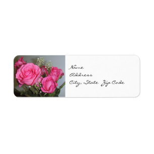 Aufstellung des Rosen-Rücksendeadressen-Aufkleber