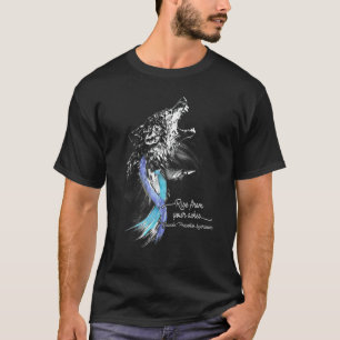 Aufstieg aus Ihrem Asche Wolf Suizidprävention T-Shirt
