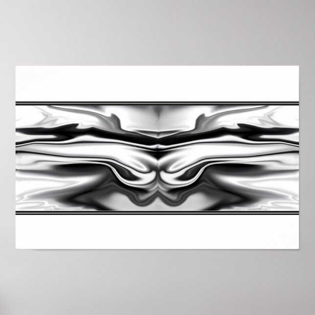 Aufstieg - Chrome Engel abstrakt Poster (Vorne)