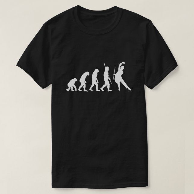 Aufstieg des Menschen Lustige Evolution Tanzender  T-Shirt (Design vorne)