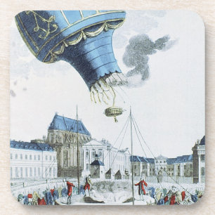 Aufstieg des Montgolfier Bruderheißluftballons Untersetzer
