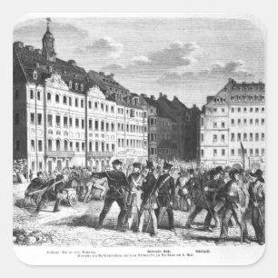 Aufstieg in Dresden Quadratischer Aufkleber