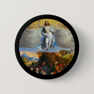 Aufstieg in goldene Wolken Button