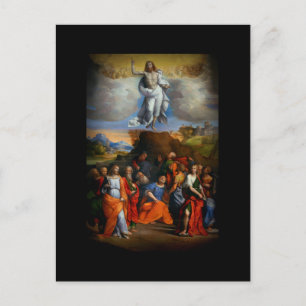 Aufstieg in goldene Wolken Postkarte