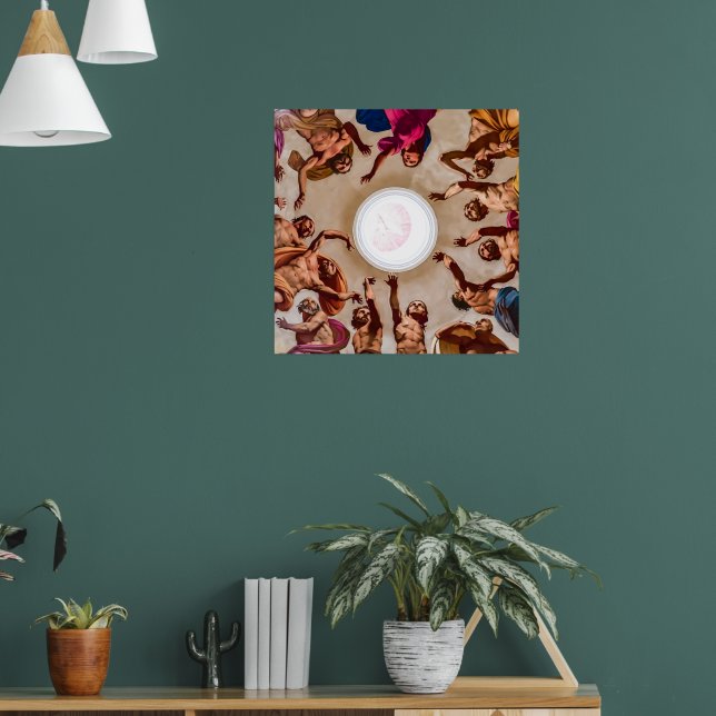 Aufstieg in Stein: Sizilianischer Barock-Deckenfre Poster (Wohnzimmer 1)