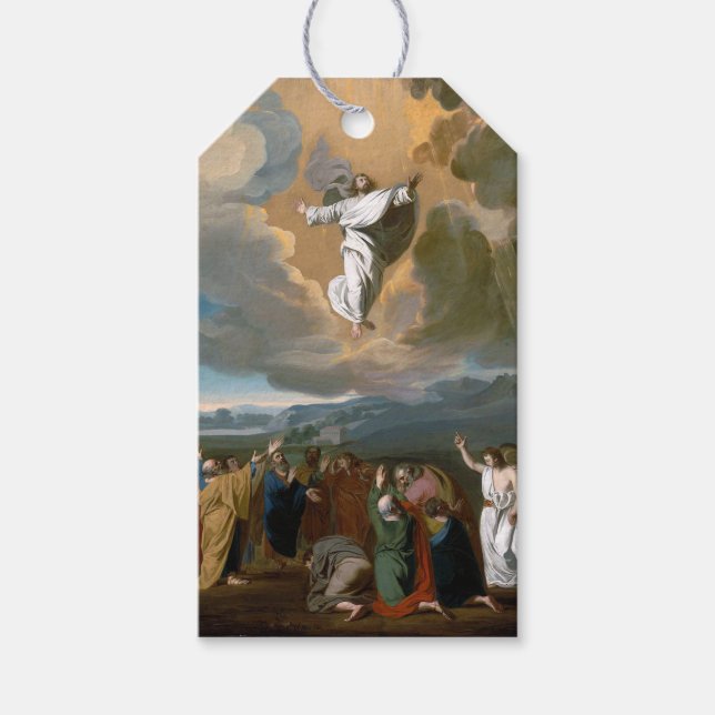 Aufstieg (Jesus Christus steigt in den Himmel auf Geschenkanhänger (Vorderseite)