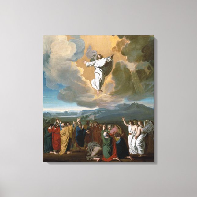 Aufstieg (Jesus Christus steigt in den Himmel auf Leinwanddruck (Vorderseite)