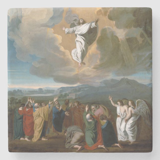 Aufstieg (Jesus Christus steigt in den Himmel auf Steinuntersetzer (Vorderseite)
