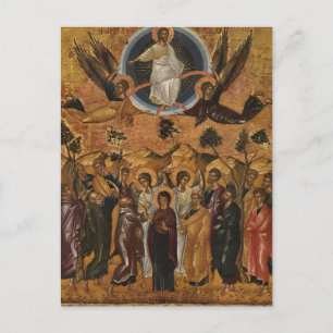 Aufstieg Orthodox Christlich Byzantine Pascha Icon Postkarte
