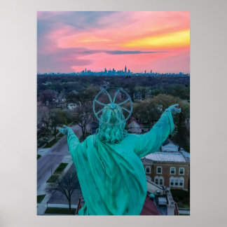 Aufstieg über Skyline Poster