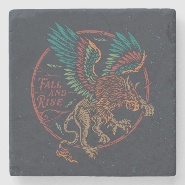 Aufstieg und Fall des Mythologischen Griffins Steinuntersetzer (Vorderseite)