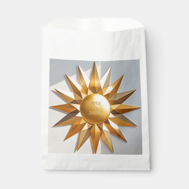 Aufstieg und glänzender Goldstar Geschenktütchen (Vorderseite)