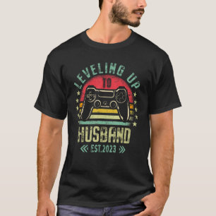 Aufstieg zum Ehemann 2023 Bachelor Party aufgestoc T-Shirt