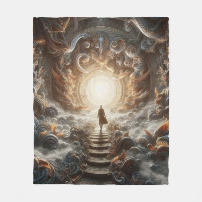 Aufstieg zum Licht Fleecedecke (Vorderseite)