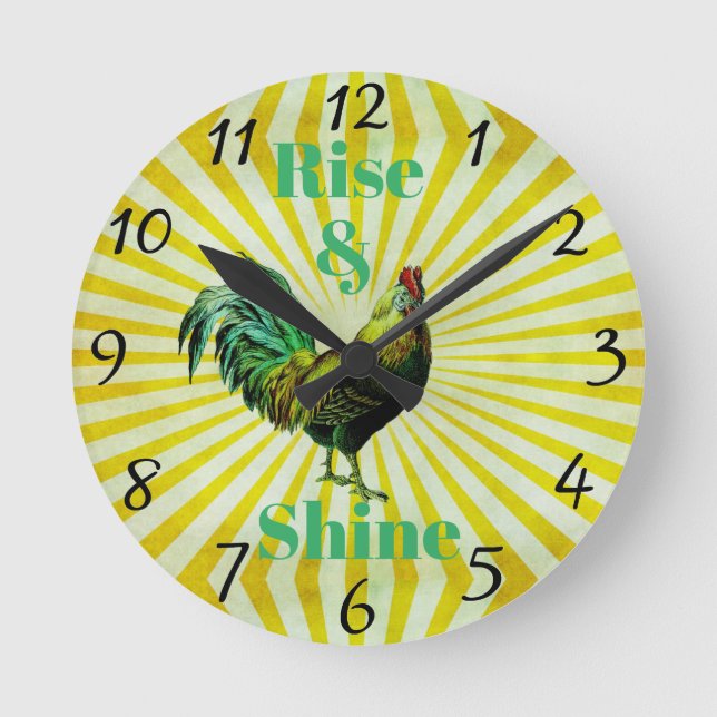 Aufstiegs-und Glanz-Uhr Runde Wanduhr (Vorderseite)