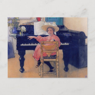 Aufstrebende Klavierdiva Postkarte