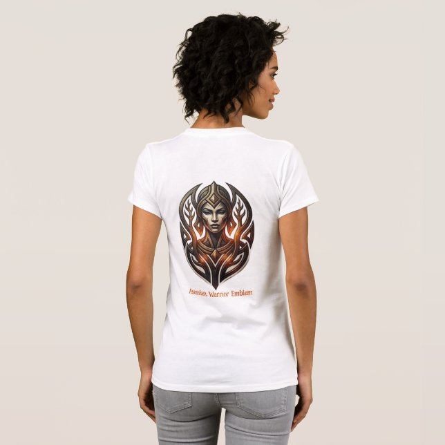 Aufstrebendes Krieger-Emblem T-Shirt (Schwarz voll)