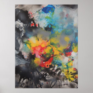 Auftauchen der Farbe Poster