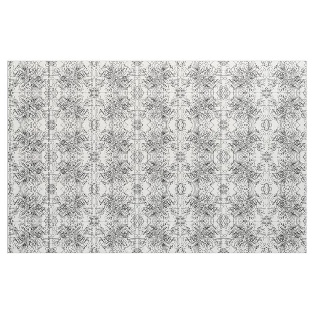 Auftauchen-Gewebe-Muster in Schwarzweiss Stoff (Fat Quarter (45,7 x 55,9 cm))